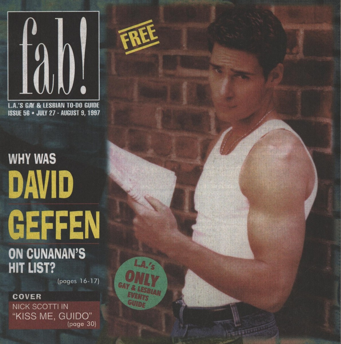 fab! - July 27, 1997 - Gay and Lesbian To-Do Guide - David Geffen