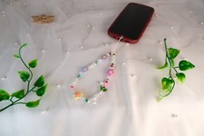 Handmade Colorful Floral Beaded Phone Strap   Durable  Stylish Accessory USA