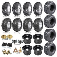 7" 16x8-7 Tire Rim 3/ 4 Studs Front Rear Hub ATV Quad Buggy Go Kart Golf Buggy
