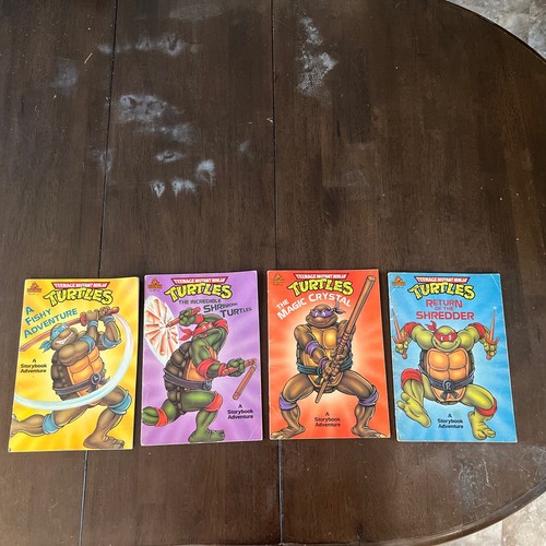 Menge 4 Random House Vintage 1990 Teenage Mutant Ninja Turtles Bilderbuch Abenteuer