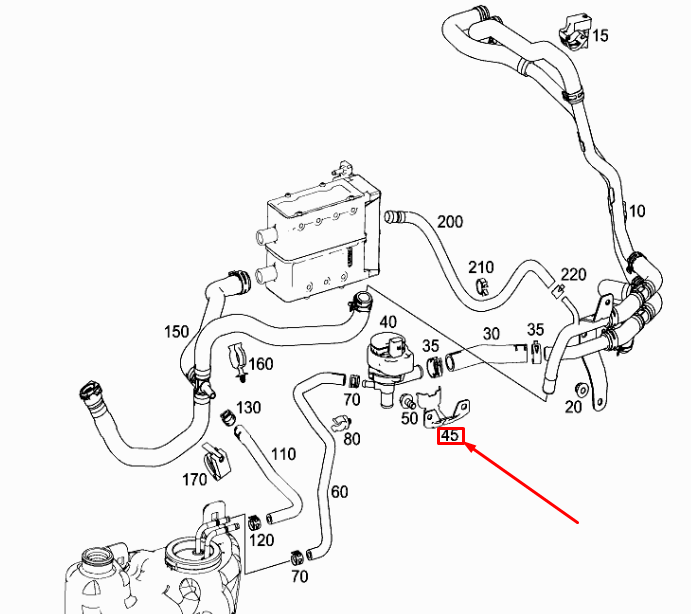 MERCEDES-BENZ VITO W447 Motorumwälzpumpenhalterung A4478320014