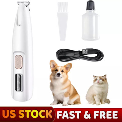 Pets Dog Paw Trimmer With LED Light Fully Waterproof Pet Hair Trimmer Wide Blade