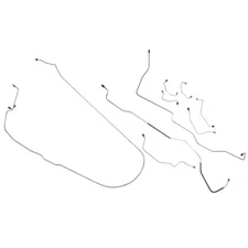 Classic Tube Brake Line Kit Complete Stainless Steel Power Disc Mustang V8 Be...