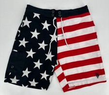 U.S. Polo Assn Shorts Mens Medium Stars Stripes Swim Trunks America Flag USA