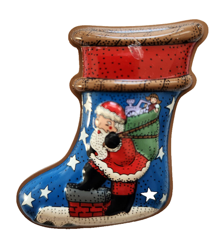 Hallmark MAGNET Christmas Vintage STOCKING w SANTA Chimney of 1977 Ornament
