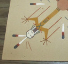 VINTAGE Native American Navajo 4 Tribes Roads Paths Sand Painting Art 13" x 13" — photo 4