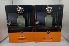 2 Hyde & Eek 11.5” LED RIP Sign Indoor Halloween Decor Light Up Tabletop Mantel