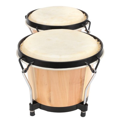 African Drum Natural Wood With Wrench For Music Player Musical Instrument HR6