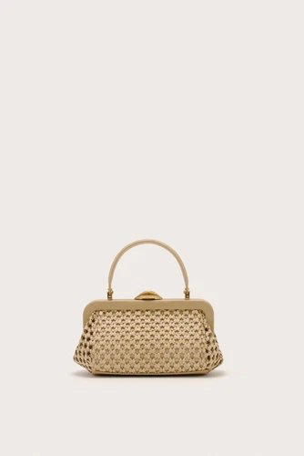 NWT Cult Gaia Zuma Mini Crossbody Clutch Bag Sand MSRP $458 NEW