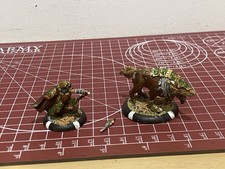 Warmachine Hordes Circle Orboros Hexenmeister Kaya der Mondjäger und Laris Metall