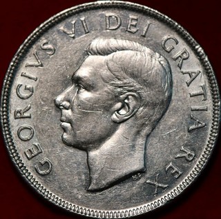 1952 Canada One Dollar Silver Foreign Coin