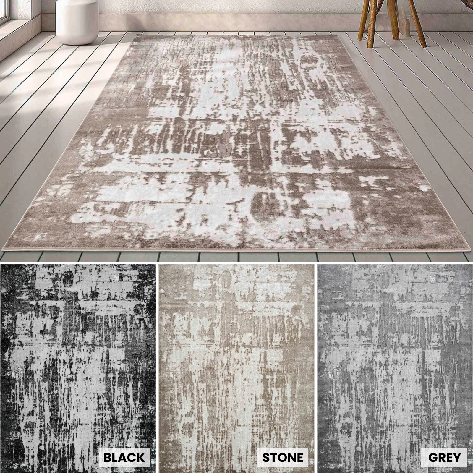 Serenity Modern Abstract Abrasion Contemporary Area Rugs Small -Large
Opens in a new window or tab