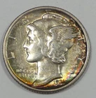 1931-S Mercury Dime ALMOST UNCIRCULATED Silver 10c ~ Beautiful Toning