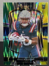2025 Panini Select #178 Kyle Williams Green and Yellow Prizm Shock Patriots