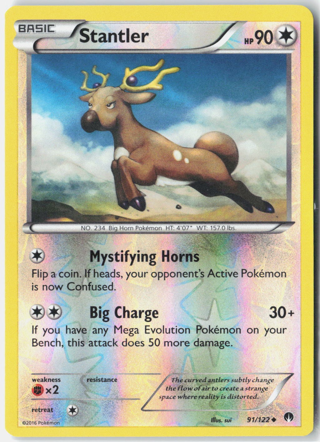 Stantler XY - BREAKpoint 91/122 Pokemon Card Reverse Holo