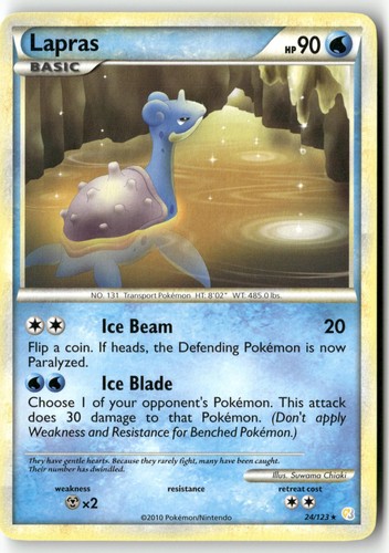 Lapras 24/123 Pokemon English HeartGold & SoulSilver 2010