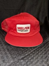 VINTAGE 80’s Retro USA Made NIELSEN FREIGHT LINES Trucker Hat Cap Snapback