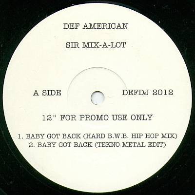 Sir Mix-A-Lot - Baby Got Back (12'', Promo)
