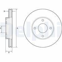 2X Bremsscheibe Delphi BG4953C FüR Ford Fiesta 7 Hj Hf Van Ecoboost Active Flex