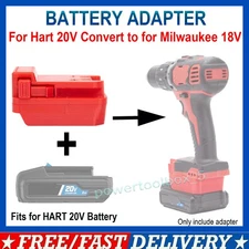 Battery Adapter For Hart 20V Convert to for Milwaukee 18V Lithium Power Tools