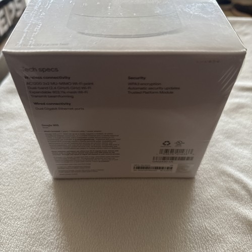 Google Wifi AC1200 New Sealed Whole Home Wi-Fi System - White (GA02430-US) - Picture 2 of 6