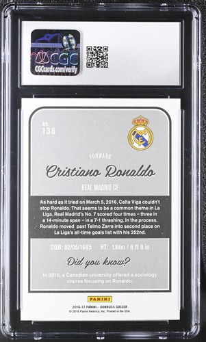 Cristiano Ronaldo 2016 Panini Donruss #138 Real Madrid CGC MINT+ 9,5 **Menge** - Bild 7 von 7
