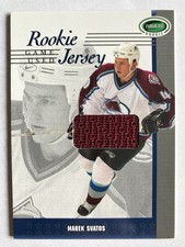 2003-04 Parkhurst Rookies Hockey RJ-18 Marek Svatos Rookie Game Used Jersey 1/90