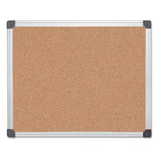 MasterVision CA031170 24 in. x 36 in. Value Cork Bulletin Board - Tan/Silver New