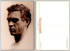 Steve McQueen Sepia Tones Portrait Postcard American Movie Star 1983 Roy Schatt