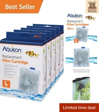 Versatile Aqueon Carbon Filter Cartridges, Large Size - 15 Pack for Clean Water