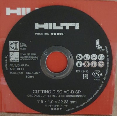 25x HILTI TRENNSCHEIBE FLEXSCHEIBE 115x1,0mm SP METALL EDELSTAHL