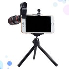  1 Set 12X Universal Monocular Cell Phone Lens Observing Survey Telephoto Lens