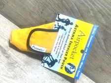 Airpocket Asthma Inhaler Pouch 3 Way Carrying Case YELLOW   Lot of 2