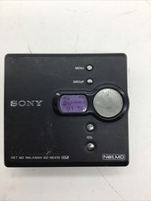 Sony Net MD Walkman MZ-NE410 MDLP Black MiniDisc Player Fully Tested Read