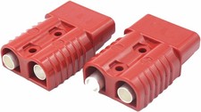 Pair Battery Quick Connect 175A 2 AWG Wire Harness Plug for 2 to 4 Gauge Red