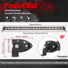 7 14 20 32 44 50 Inch Led Slim Work Light Bar Combo Beam Offroad Truck Utv 4wd 7 14 20 32 44 50 Inch Led Slim Work Light Bar Combo Beam Offroad Truck Utv 4wd