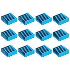 12 Pcs Heatsink 14x14x6mm Aluminum Heat Sink with Thermal Blue Sticker Sky Blue