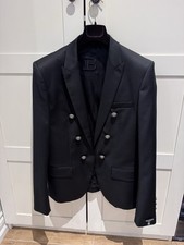 NEW Authentic Balmain Paris Men  s Blazer Black Size EU 52 Wool Made In Slovakia