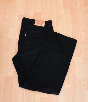 Levi's 751 Herren Jeans W36 L30 Schwarz 100% Baumwolle Regular Fit Original
