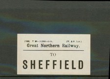 GREAT NORTHERN RAILWAY (GNR) Luggage Label SHEFFIELD #078