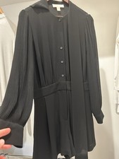 Elegant Black Pleated Sleeve Romper Dress by Michael Kors – Size 4
