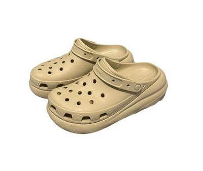 Crocs Classic Stomp Platform  Clog, beige Clogs, NEW! Size 10M or 12W