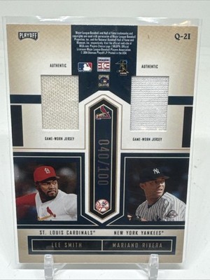 2004 Playoff Honors Quad Materials Q-21 40/100 Mariano Rivera Smith Eck Smoltz