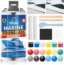 Fiberglass Boat Repair Kit White Resin Gel Coat Repair Kit for Boats, Marine