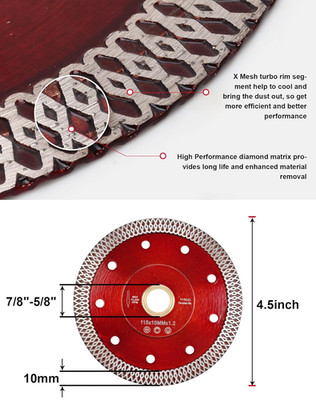 2Pcs/Lot 4.5  Super Thin Diamond Porcelain Saw Blade Ceramic Cutting Disc for...