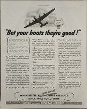 1942 Buick General Motors Vintage Ad Bet your Boots theyre Good