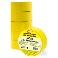 Lauco Automotive Masking Tape Yellow Painters Tape For Car Painting 2in-5rolls Lauco Automotive Masking Tape Yellow Painters Tape For Car Painting 2in-5rolls
