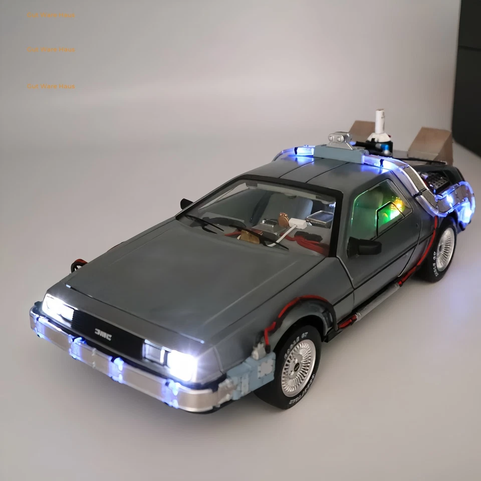 Hot Wheels 1/18 Super Elite Back To The Future Time Machine WITH LIGHT & SOUND