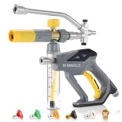 #ad M MINGLE Pressure Washer Gun with Mini Foam Cannon Dual Connector Accessory... $73.32