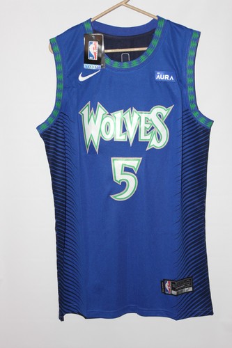 blue Minnesota Timberwolves Anthony Edwards (5) stitched jersey (NWT) - XL / 52